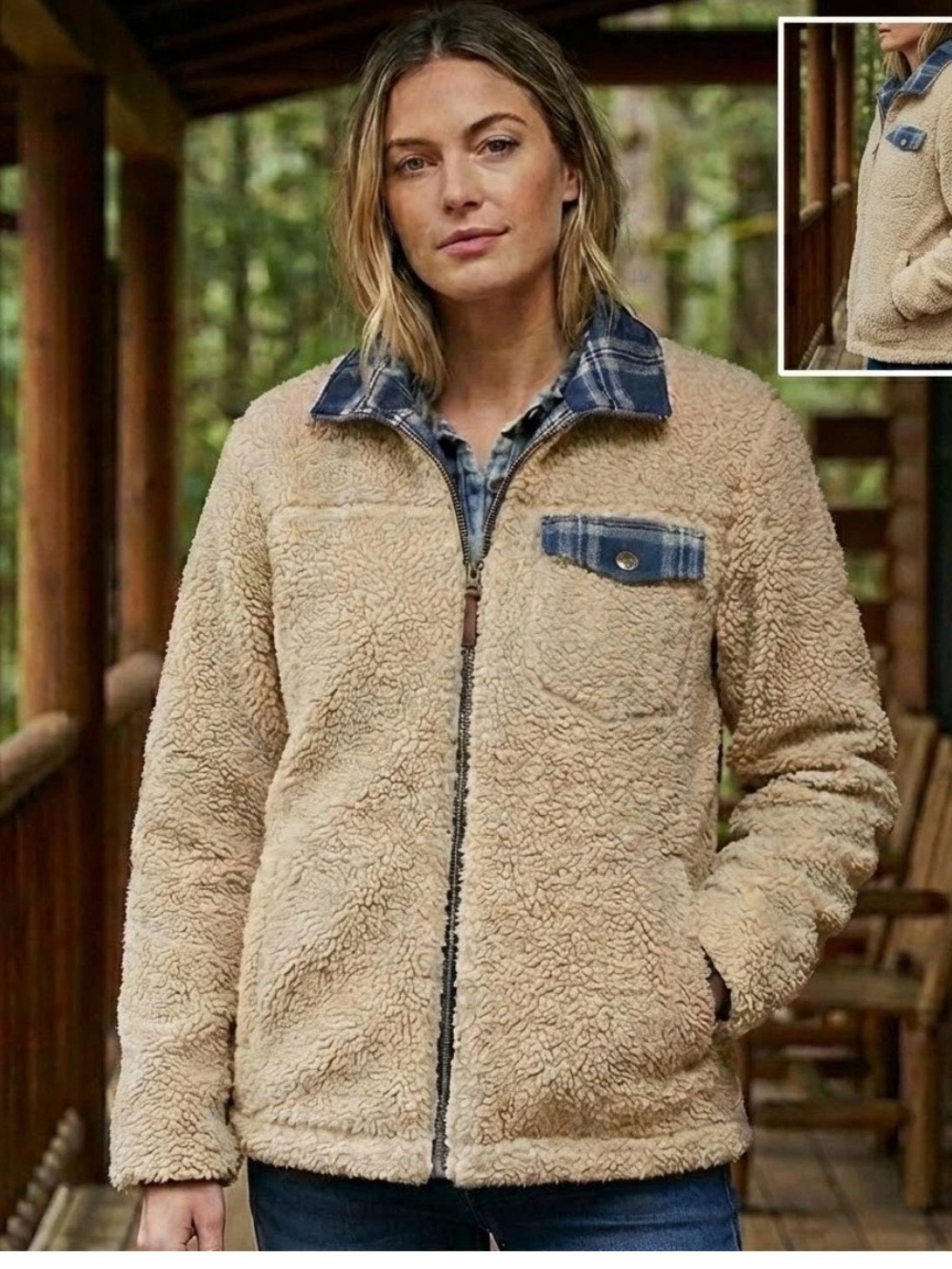 Pendleton Ladies' Fuzzy Zip Jacket size XL